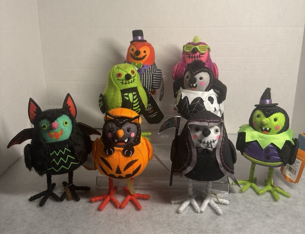 Target Hyde & EEK Featherly Friends 2024 Halloween Birds Complete Lot Of 8 NWT